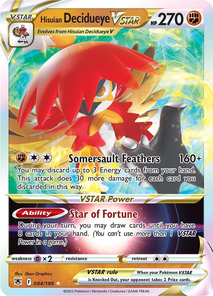 Hisuian Decidueye VSTAR (084/189) [Sword & Shield: Astral Radiance] Pokemon Single Pokémon  | Multizone: Comics And Games
