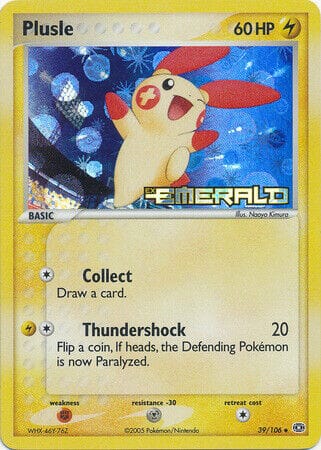 Plusle (39/106) (Stamped) [EX: Emerald] Pokemon Single Pokémon  | Multizone: Comics And Games