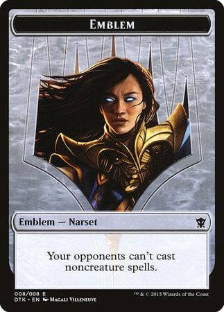 Emblem - Narset Transcendent [Dragons of Tarkir Tokens] MTG Single Magic: The Gathering  | Multizone: Comics And Games