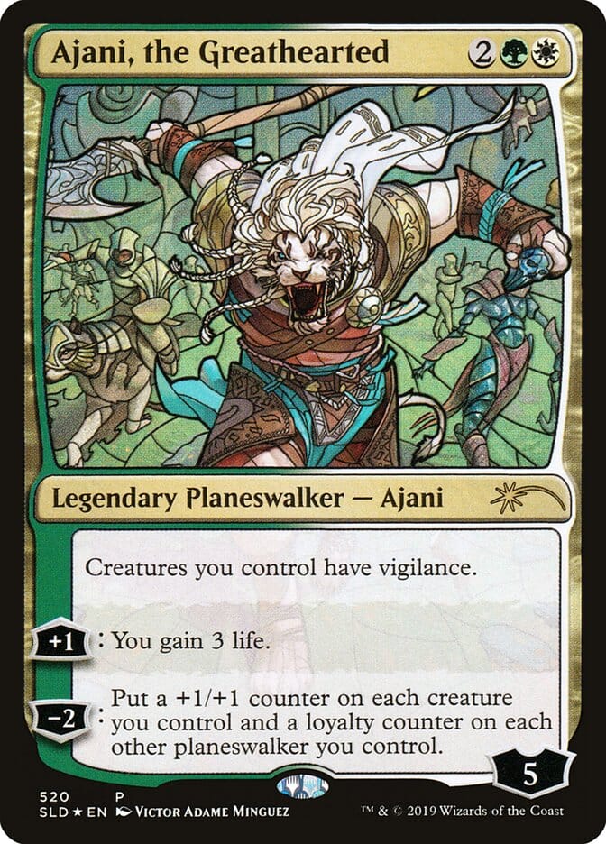 Ajani, the Greathearted (Stained Glass) [Secret Lair Drop Promos] MTG Single Magic: The Gathering  | Multizone: Comics And Games