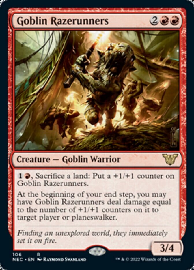 Goblin Razerunners [Kamigawa: Neon Dynasty Commander] MTG Single Magic: The Gathering  | Multizone: Comics And Games