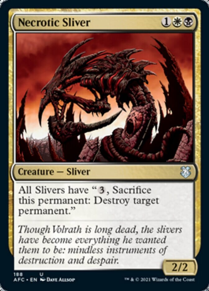 Necrotic Sliver [Dungeons & Dragons: Adventures in the Forgotten Realms Commander] MTG Single Magic: The Gathering  | Multizone: Comics And Games