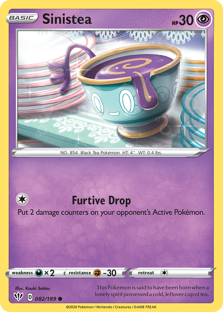 Sinistea (082/189) [Sword & Shield: Darkness Ablaze] Pokemon Single Pokémon  | Multizone: Comics And Games