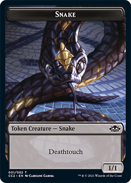 Snake // Zombie Double-sided Token [Commander Collection: Black Tokens] MTG Single Magic: The Gathering  | Multizone: Comics And Games