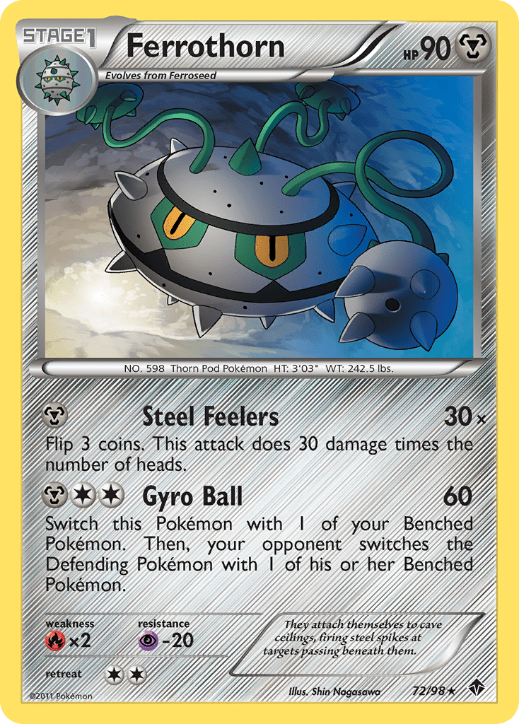 Ferrothorn (72/98) [Black & White: Emerging Powers] Pokemon Single Pokémon  | Multizone: Comics And Games