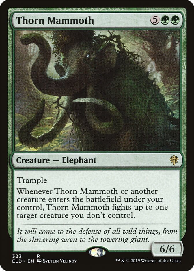 Thorn Mammoth [Throne of Eldraine] MTG Single Magic: The Gathering  | Multizone: Comics And Games
