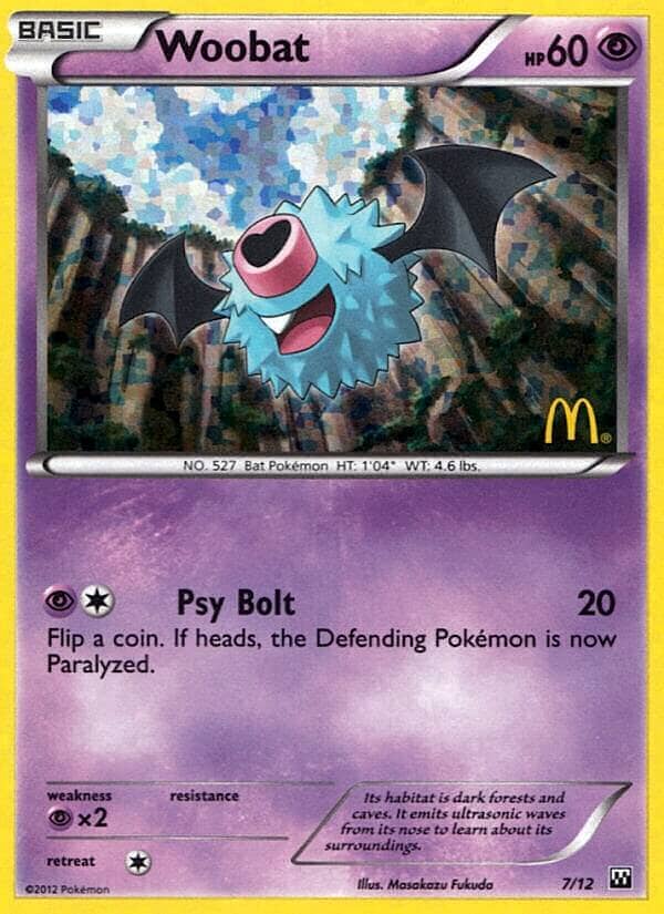 Woobat (7/12) [McDonald's Promos: 2012 Collection] Pokemon Single Pokémon  | Multizone: Comics And Games