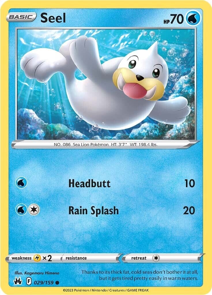 Seel (029/159) [Sword & Shield: Crown Zenith] Pokemon Single Pokémon  | Multizone: Comics And Games
