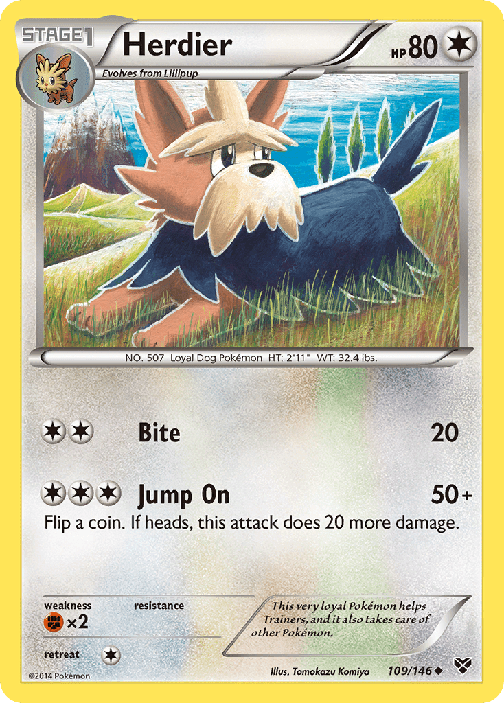 Herdier (109/146) [XY: Base Set] Pokemon Single Pokémon  | Multizone: Comics And Games