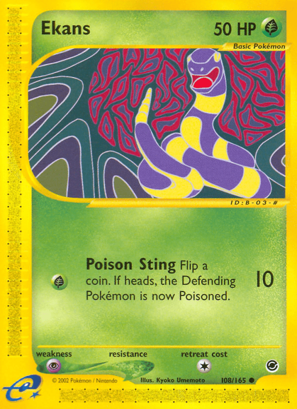 Ekans (108/165) [Expedition: Base Set] Pokemon Single Pokémon  | Multizone: Comics And Games