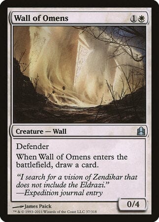 Wall of Omens [Commander 2011] MTG Single Magic: The Gathering  | Multizone: Comics And Games