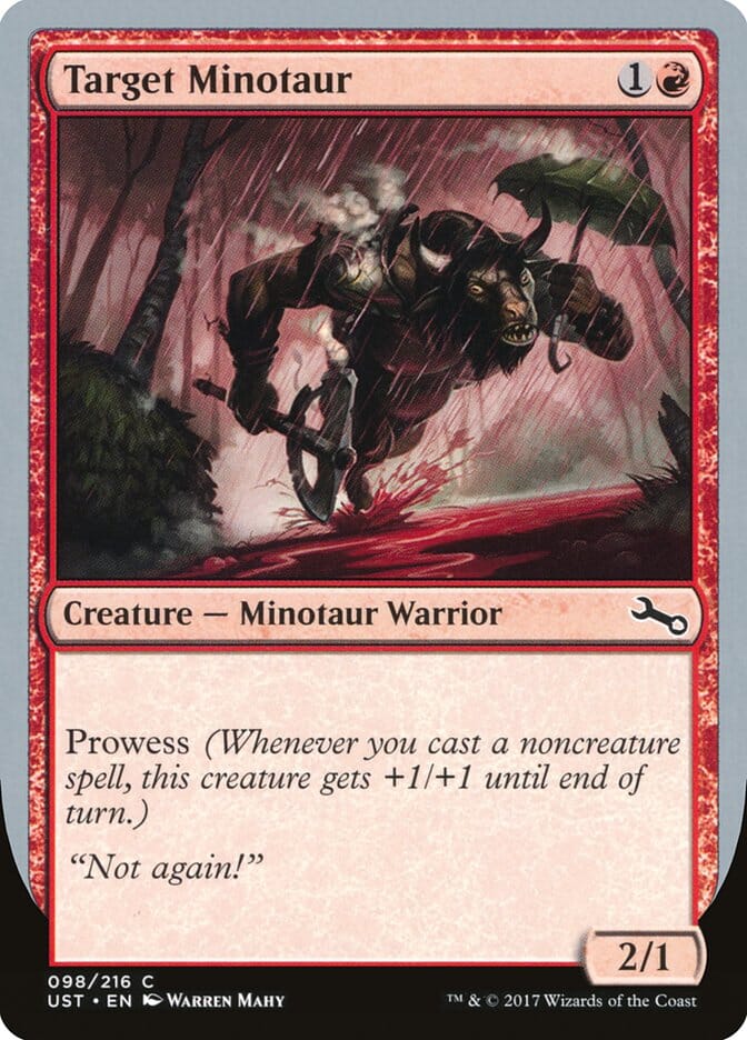 Target Minotaur (Rain Art) [Unstable] MTG Single Magic: The Gathering  | Multizone: Comics And Games