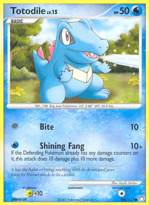 Totodile (106/123) [Diamond & Pearl: Mysterious Treasures] Pokemon Single Pokémon  | Multizone: Comics And Games