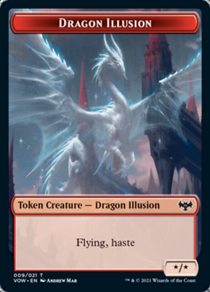 Insect // Dragon Illusion Double-sided Token [Innistrad: Crimson Vow Tokens] MTG Single Magic: The Gathering  | Multizone: Comics And Games