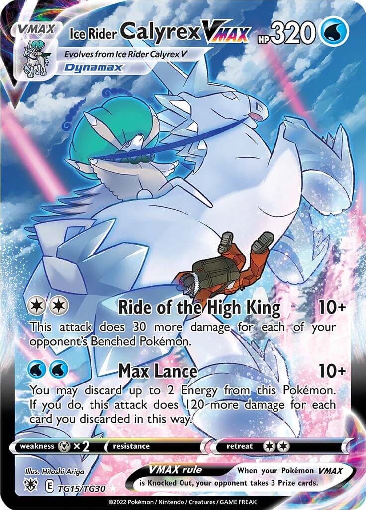 Ice Rider Calyrex VMAX (TG15/TG30) [Sword & Shield: Astral Radiance] Pokemon Single Pokémon  | Multizone: Comics And Games