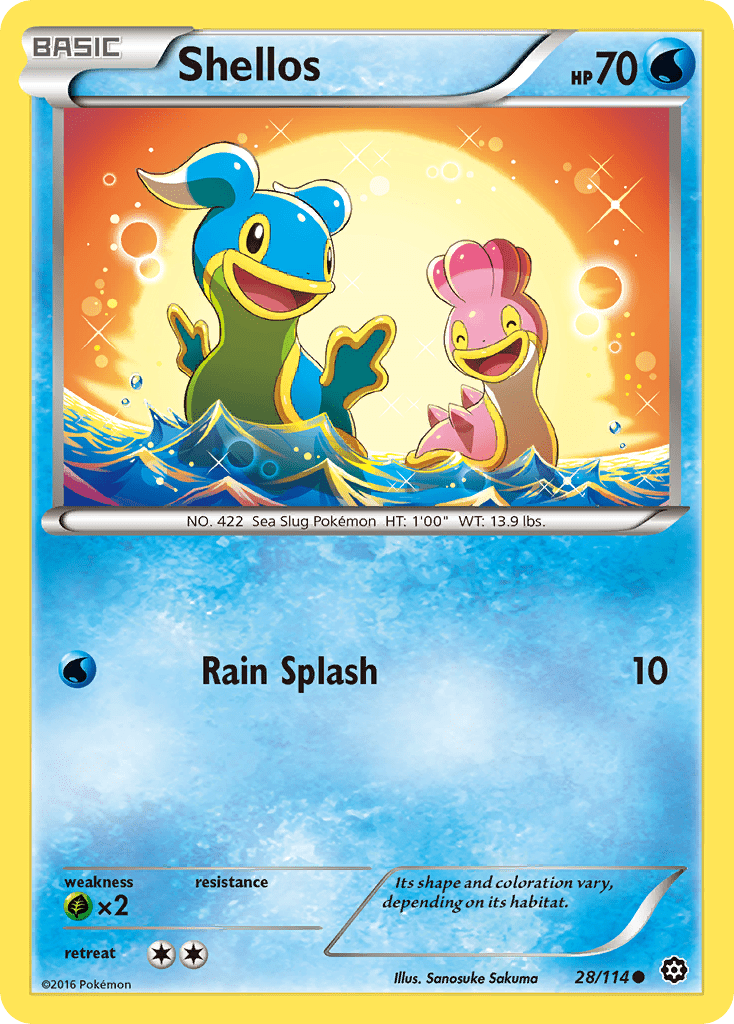 Shellos (28/114) [XY: Steam Siege] Pokemon Single Pokémon  | Multizone: Comics And Games