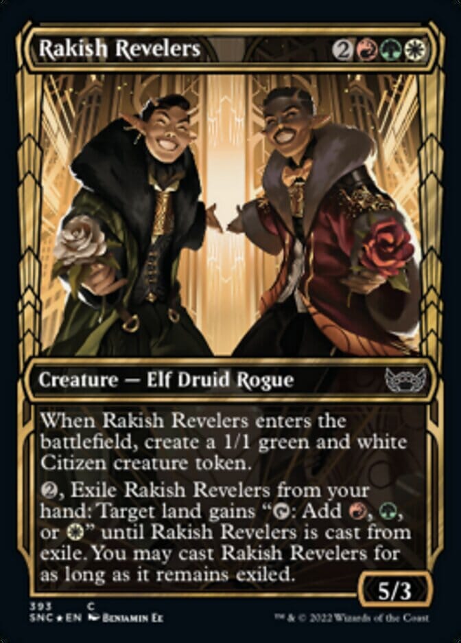 Rakish Revelers (Showcase Golden Age Gilded Foil) [Streets of New Capenna] MTG Single Magic: The Gathering  | Multizone: Comics And Games