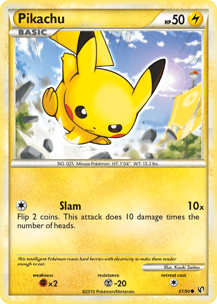 Pikachu (61/90) [HeartGold & SoulSilver: Undaunted] Pokemon Single Pokémon  | Multizone: Comics And Games