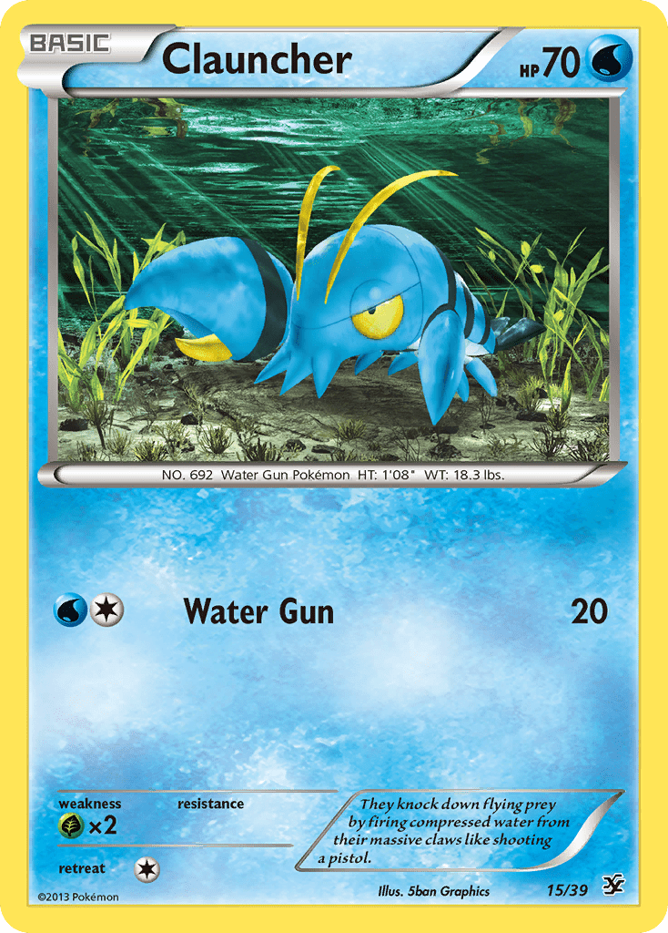 Clauncher (15/39) [XY: Kalos Starter Set] Pokemon Single Pokémon  | Multizone: Comics And Games