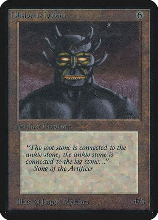 Obsianus Golem [Limited Edition Alpha] MTG Single Magic: The Gathering  | Multizone: Comics And Games