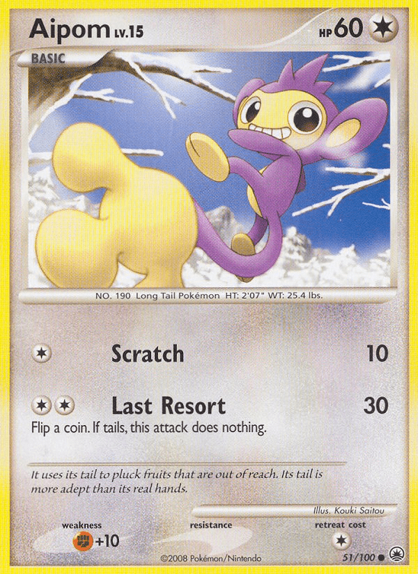 Aipom (51/100) [Diamond & Pearl: Majestic Dawn] Pokemon Single Pokémon  | Multizone: Comics And Games