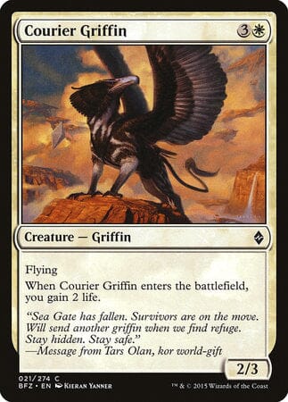 Courier Griffin [Battle for Zendikar] MTG Single Magic: The Gathering  | Multizone: Comics And Games