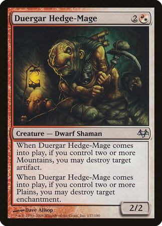 Duergar Hedge-Mage [Eventide] MTG Single Magic: The Gathering  | Multizone: Comics And Games