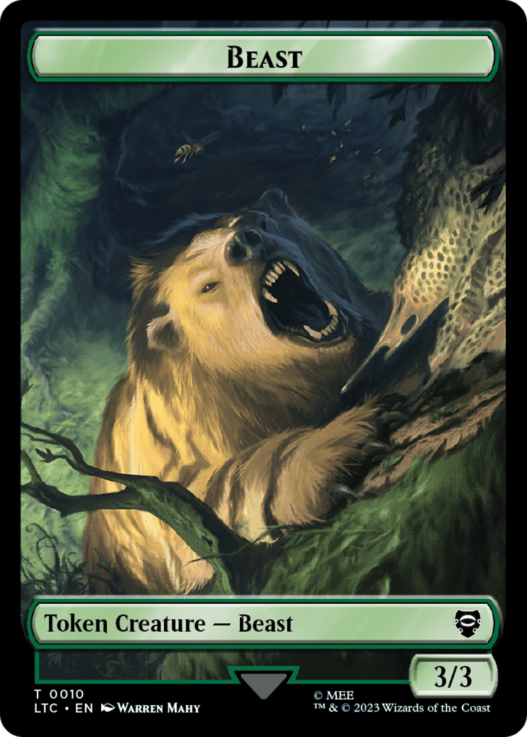 Beast // Treefolk Double Sided Token [The Lord of the Rings: Tales of Middle-Earth Commander Tokens] MTG Single Magic: The Gathering  | Multizone: Comics And Games
