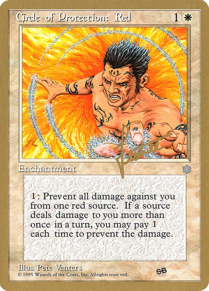 Circle of Protection: Red (Bertrand Lestree) (SB) (ICE) [Pro Tour Collector Set] MTG Single Magic: The Gathering  | Multizone: Comics And Games