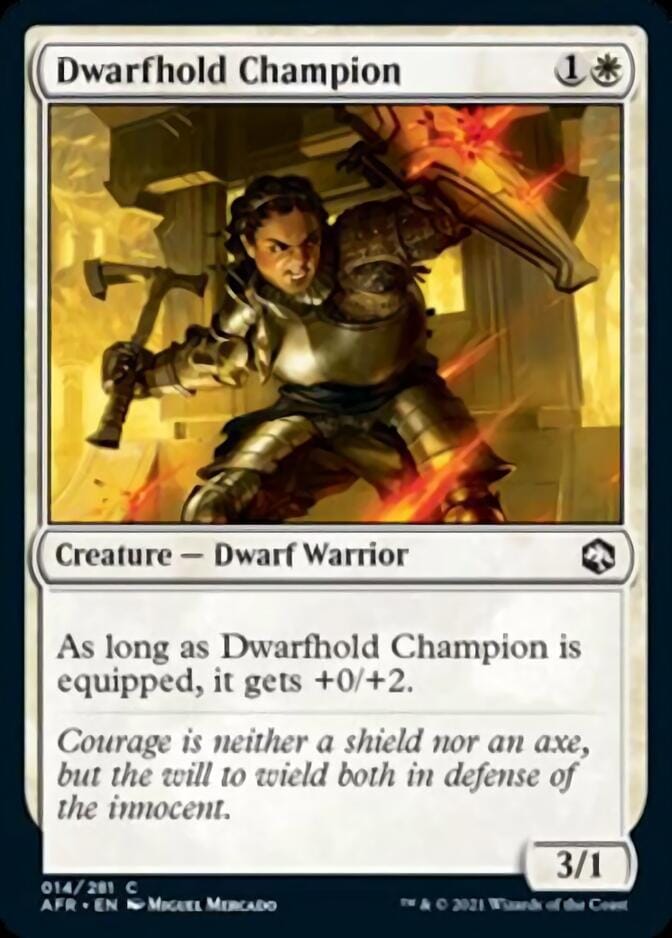Dwarfhold Champion [Dungeons & Dragons: Adventures in the Forgotten Realms] MTG Single Magic: The Gathering  | Multizone: Comics And Games