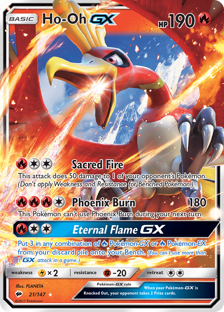 Ho-Oh GX (21/147) [Sun & Moon: Burning Shadows] Pokemon Single Pokémon  | Multizone: Comics And Games