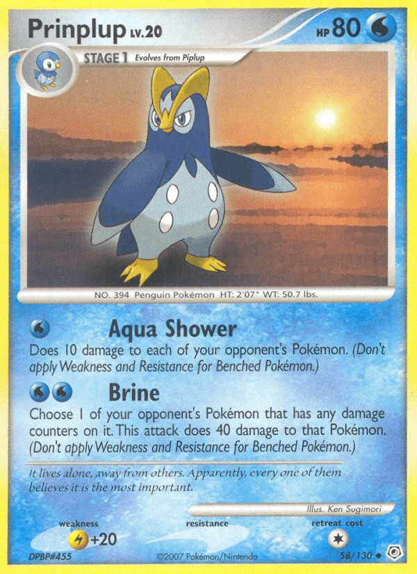 Prinplup (58/130) [Diamond & Pearl: Base Set] Pokemon Single Pokémon  | Multizone: Comics And Games