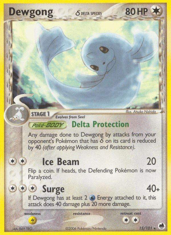 Dewgong (15/101) (Delta Species) [EX: Dragon Frontiers] Pokemon Single Pokémon  | Multizone: Comics And Games