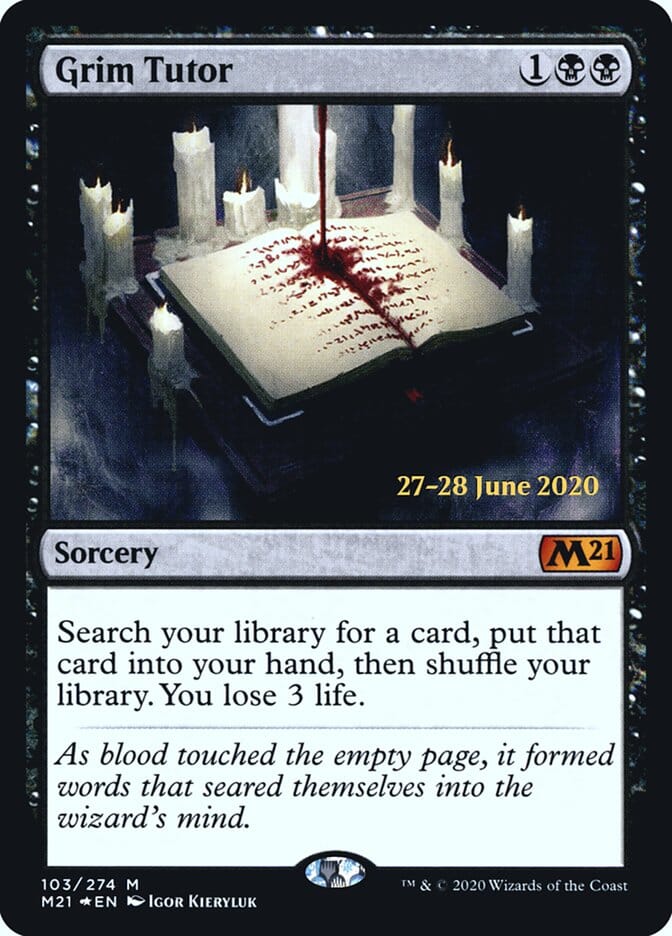 Grim Tutor [Core Set 2021 Prerelease Promos] MTG Single Magic: The Gathering  | Multizone: Comics And Games