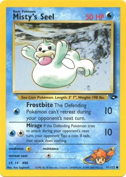 Misty's Seel (91/132) [Gym Challenge Unlimited] Pokemon Single Pokémon  | Multizone: Comics And Games