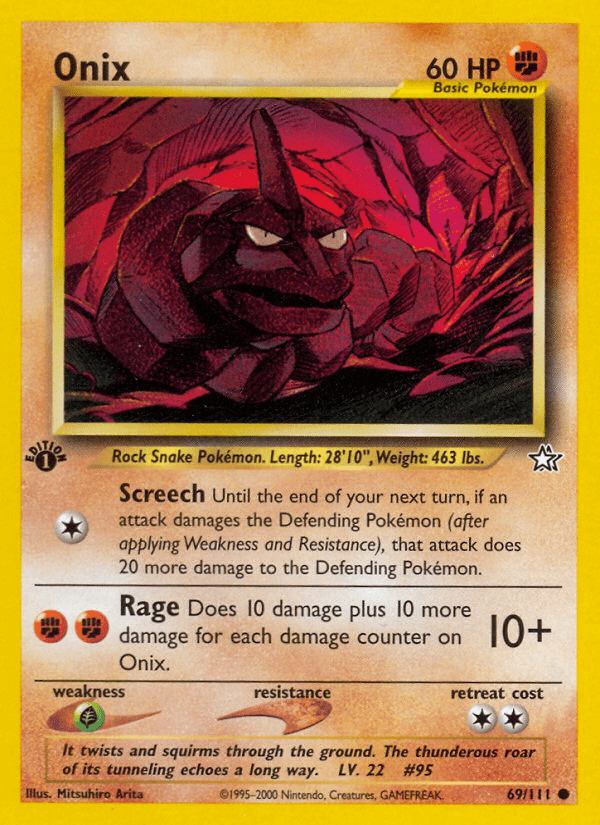 Onix (69/111) [Neo Genesis 1st Edition] Pokemon Single Pokémon  | Multizone: Comics And Games