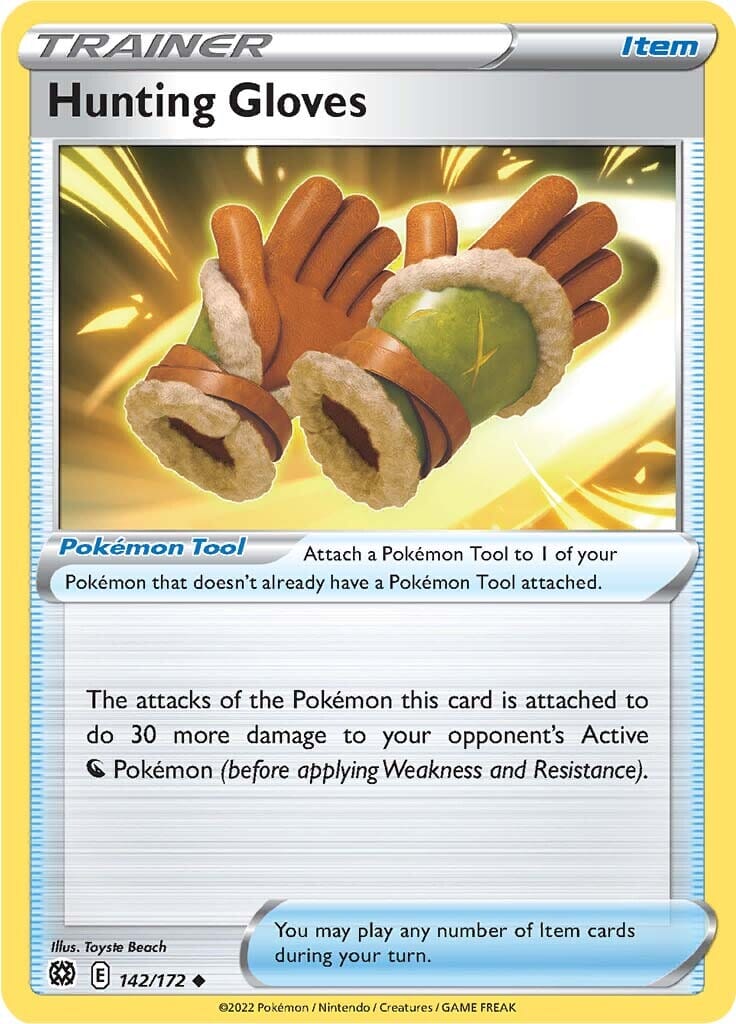 Hunting Gloves (142/172) [Sword & Shield: Brilliant Stars] Pokemon Single Pokémon  | Multizone: Comics And Games