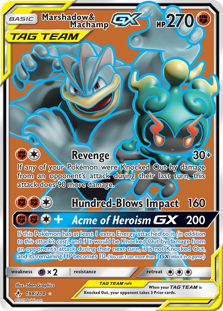 Marshadow & Machamp GX (198/214) [Sun & Moon: Unbroken Bonds] Pokemon Single Pokémon  | Multizone: Comics And Games