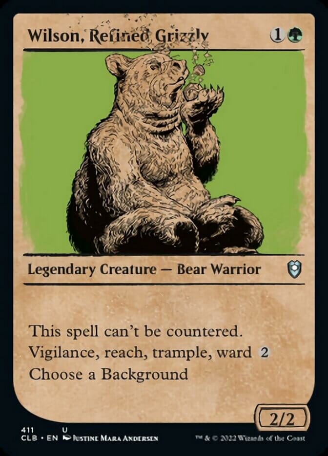 Wilson, Refined Grizzly (Showcase) [Commander Legends: Battle for Baldur's Gate] MTG Single Magic: The Gathering  | Multizone: Comics And Games