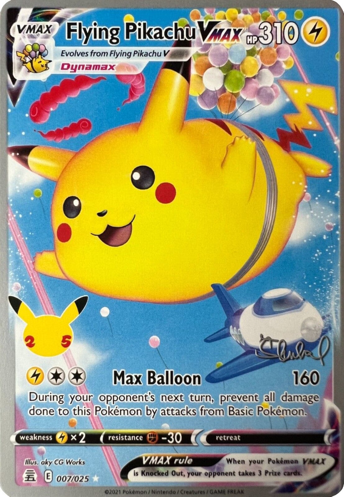 Flying Pikachu VMAX (007/025) (ADP - Ondrej Skubal) [World Championships 2022] Pokemon Single Pokémon  | Multizone: Comics And Games