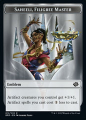 Powerstone // Saheeli, Filigree Master Emblem Double-Sided Token [The Brothers' War Tokens] MTG Single Magic: The Gathering  | Multizone: Comics And Games