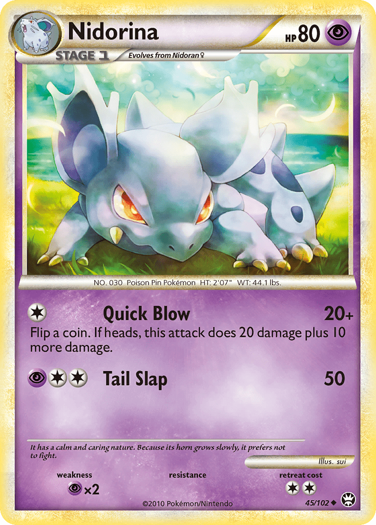 Nidorina (45/102) [HeartGold & SoulSilver: Triumphant] Pokemon Single Pokémon  | Multizone: Comics And Games
