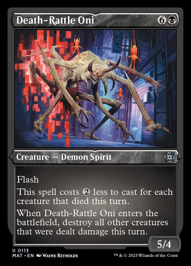 Death-Rattle Oni (Foil Etched) [March of the Machine: The Aftermath] MTG Single Magic: The Gathering  | Multizone: Comics And Games