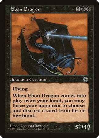 Ebon Dragon [Portal] MTG Single Magic: The Gathering  | Multizone: Comics And Games