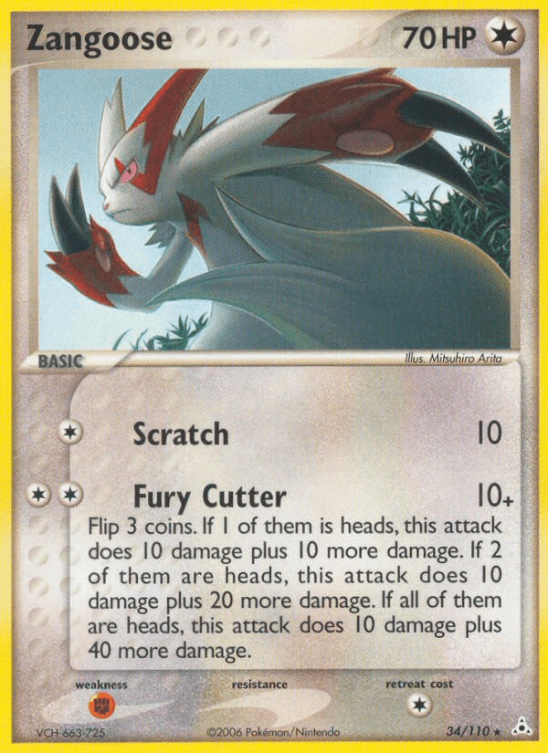 Zangoose (34/110) [EX: Holon Phantoms] Pokemon Single Pokémon  | Multizone: Comics And Games