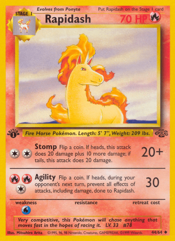 Rapidash (44/64) [Jungle 1st Edition] Pokemon Single Pokémon  | Multizone: Comics And Games