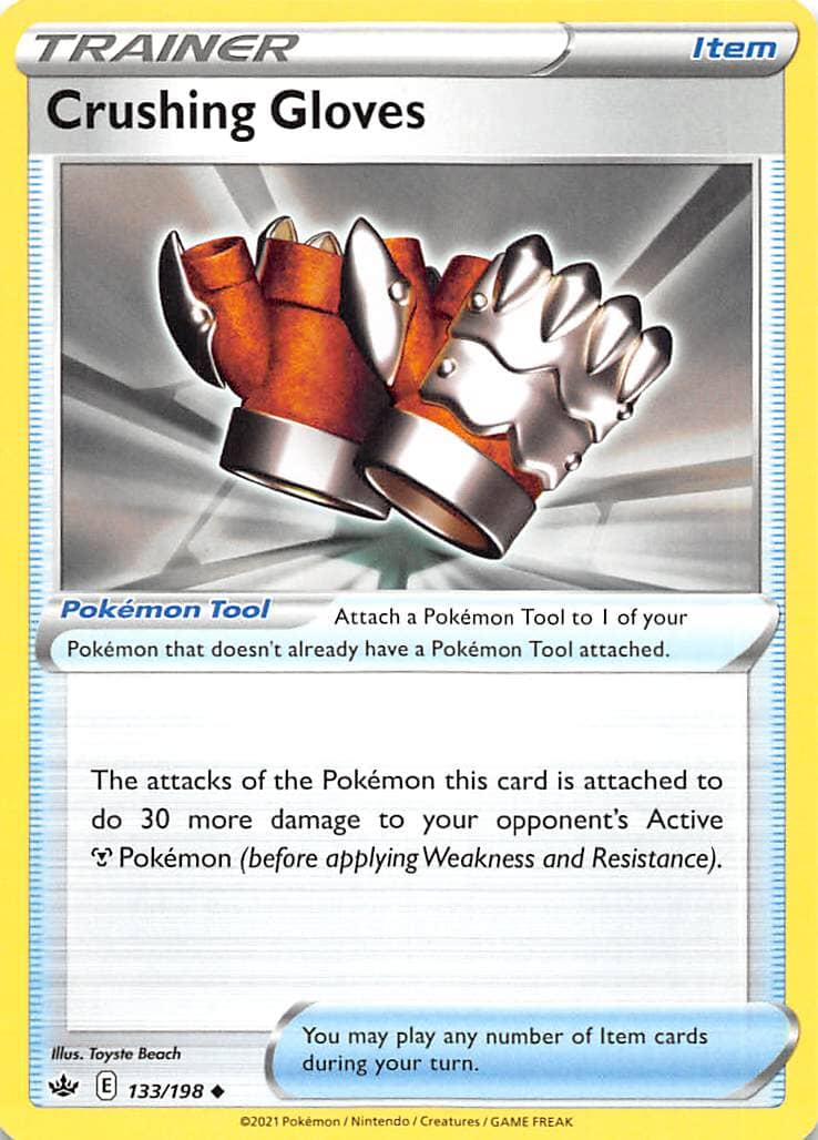 Crushing Gloves (133/198) [Sword & Shield: Chilling Reign] Pokemon Single Pokémon  | Multizone: Comics And Games