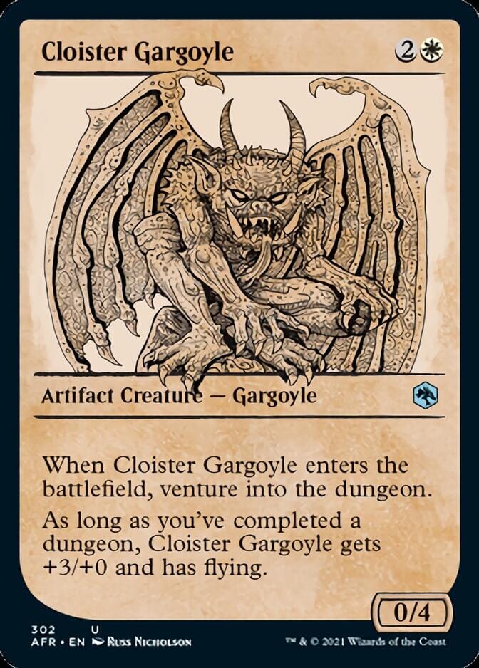 Cloister Gargoyle (Showcase) [Dungeons & Dragons: Adventures in the Forgotten Realms] MTG Single Magic: The Gathering  | Multizone: Comics And Games
