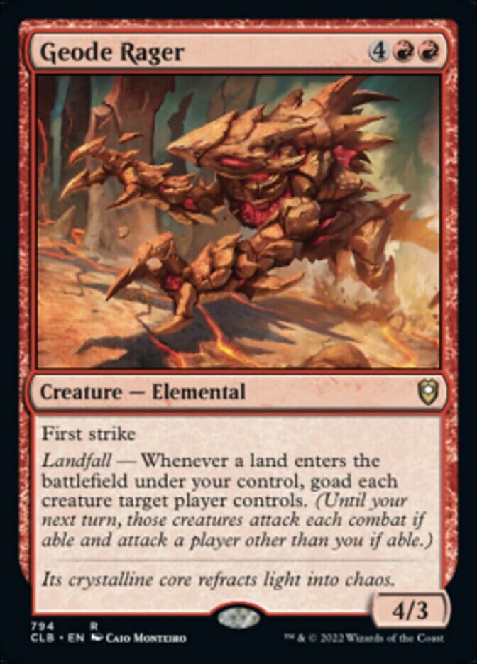 Geode Rager [Commander Legends: Battle for Baldur's Gate] MTG Single Magic: The Gathering  | Multizone: Comics And Games
