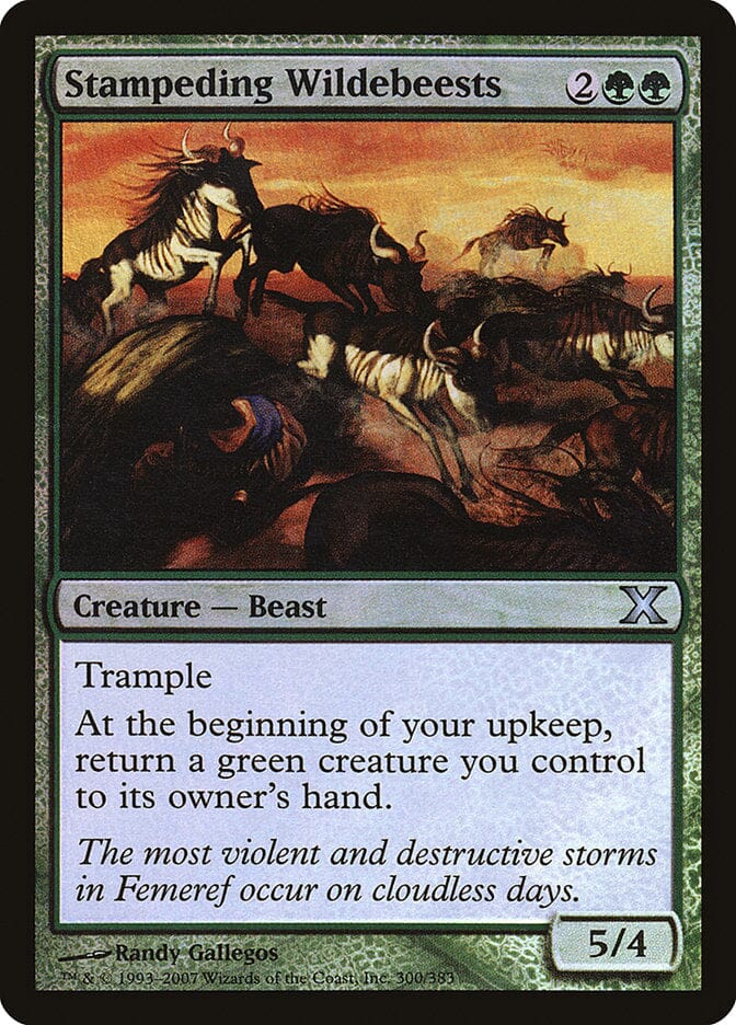Stampeding Wildebeests (Premium Foil) [Tenth Edition] MTG Single Magic: The Gathering  | Multizone: Comics And Games